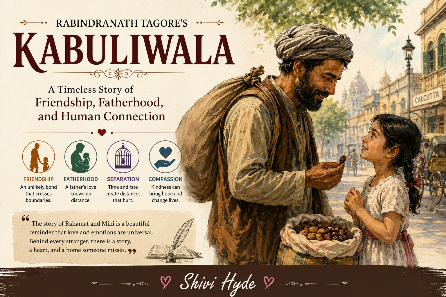 Kabuliwala story by Rabindranath Tagore featuring Rahamat and Mini